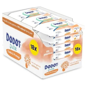 Oferta BuscoBebeChollos Drugstore: BuscoBebeChollos Dodot Toallitas Pure Cuida & Protege Para Bebé 18 Paquetes De 44 Unidades = 792 Toallitas, Ayuda a restaurar el pH natural de la piel, una gota de Caléndula