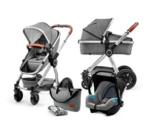 Oferta BuscoBebeChollos Productos para bebé: kk Kinderkraft VEO Carrito bebé 3 Piezas, Silla de Paseo, 3 en 1, Carro bebé, para bebés, Capazo, Travel System, Sistema de Viaje, Con accesorios, Góndola, Silla de coche, Plegado, 15 kg, Gris