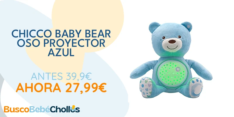 Oferta Productos para bebé: Chicco Baby Bear Oso Primeros Sueños de Peluche, Osito Proyector de Luces con Efectos Luminosos, Melodías Relajantes y Luz de Noche – Peluche para Bebés Recién Nacidos, Color Azul