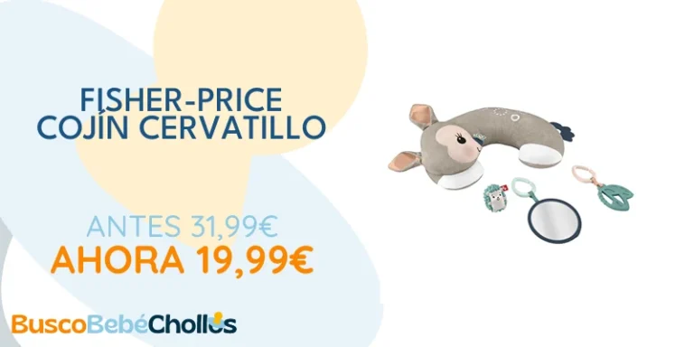 Oferta Productos para bebé: Fisher-Price Cojín mullido Cervatillo, almohadilla de actividades con motivos del bosque y accesorios de juguete, regalo para bebé recién nacido (Mattel HJJ16)