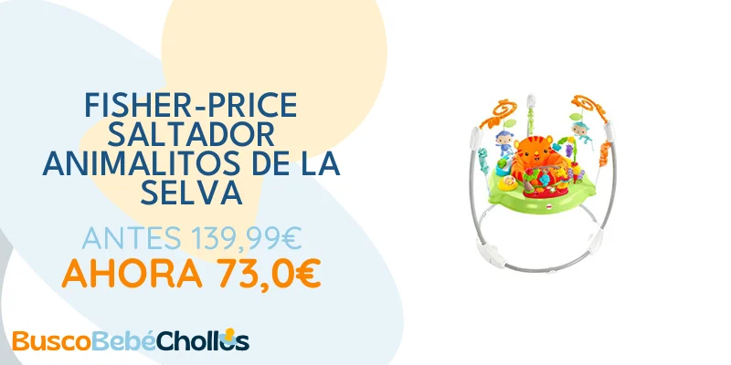 Oferta Productos para bebé: Fisher-Price Saltador Animalitos de la Selva, Producto para Bebés, Con Música, Luces, Sonidos y Accesorios, Regalo para Bebés de 6 o más Meses, Tigre, 1 Unidad (Paquete de 1)