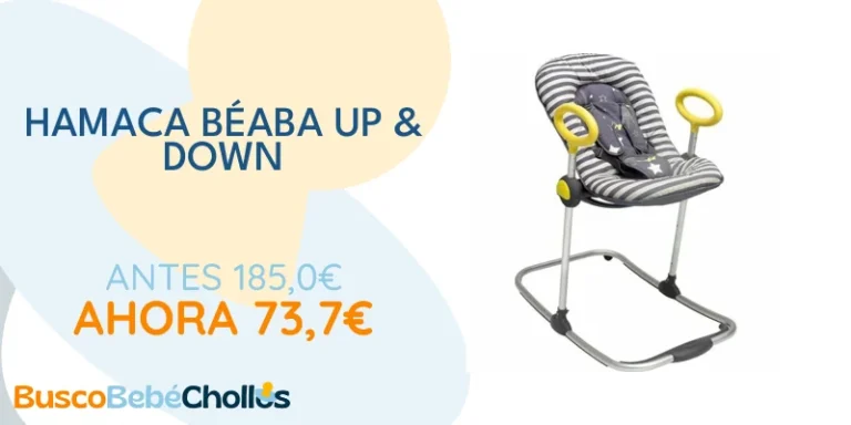 Oferta Productos para bebé: BÉABA Hamaca Bébé Up & Down I, Ajustable con una Simple Presión, 4 Alturas, 3 Inclinaciones, para Bebés y Niños, Reductor de Bebé, Ultracómoda, Balancín, Gris