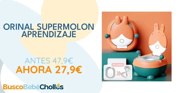 Oferta Mejora del hogar: Orinal bebe Aprende Entrenamiento - Orinal con tapa, diseño antideslizante doble y protector contra salpicaduras para niños y niñas (12-48 meses) (Naranja y Verde)